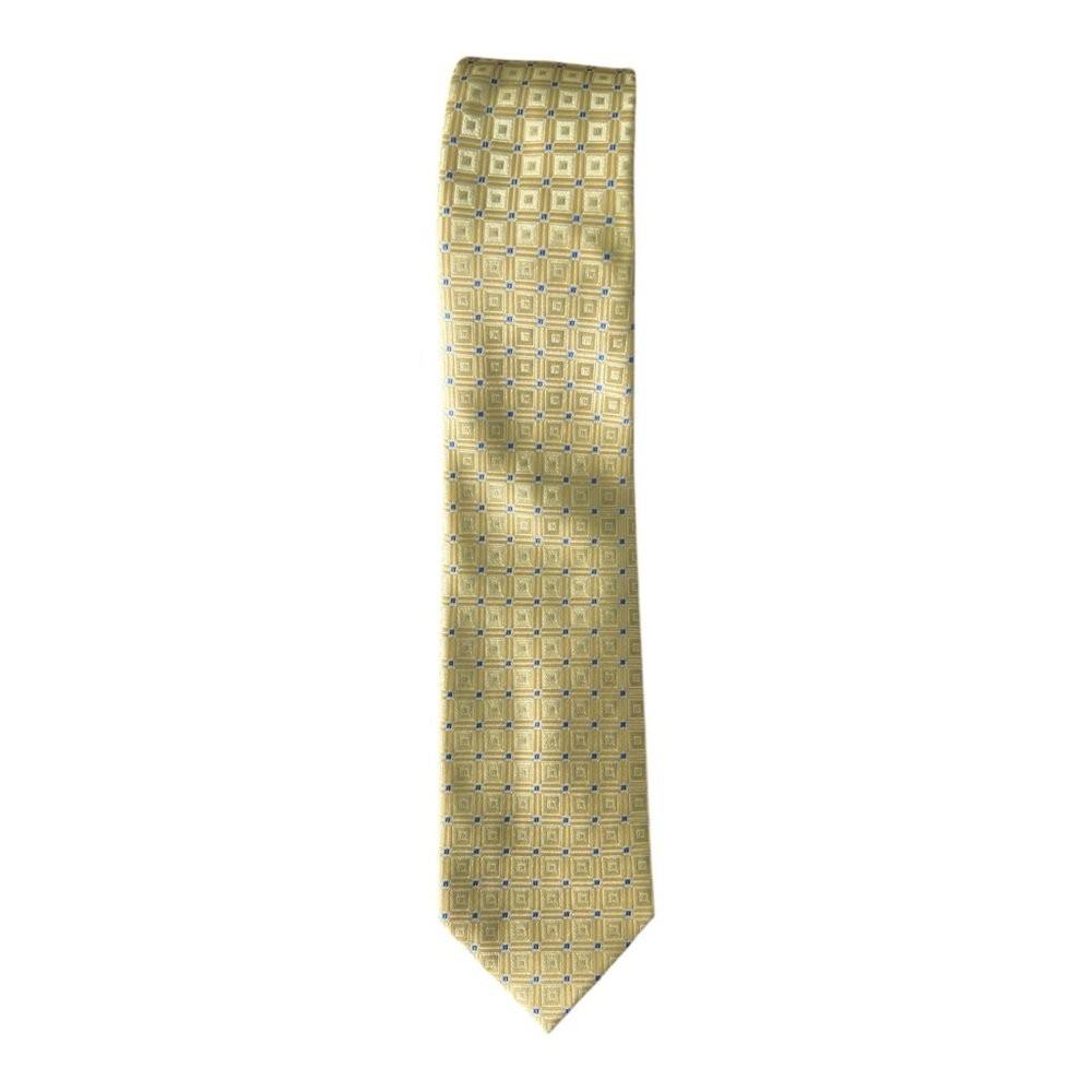 Donald J. Trump Signature Collection Gold, Silver, Blue  Striped 61/3.5 Silk Tie